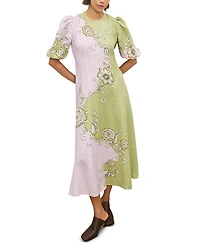 Alemais Sora Linen Midi Dress