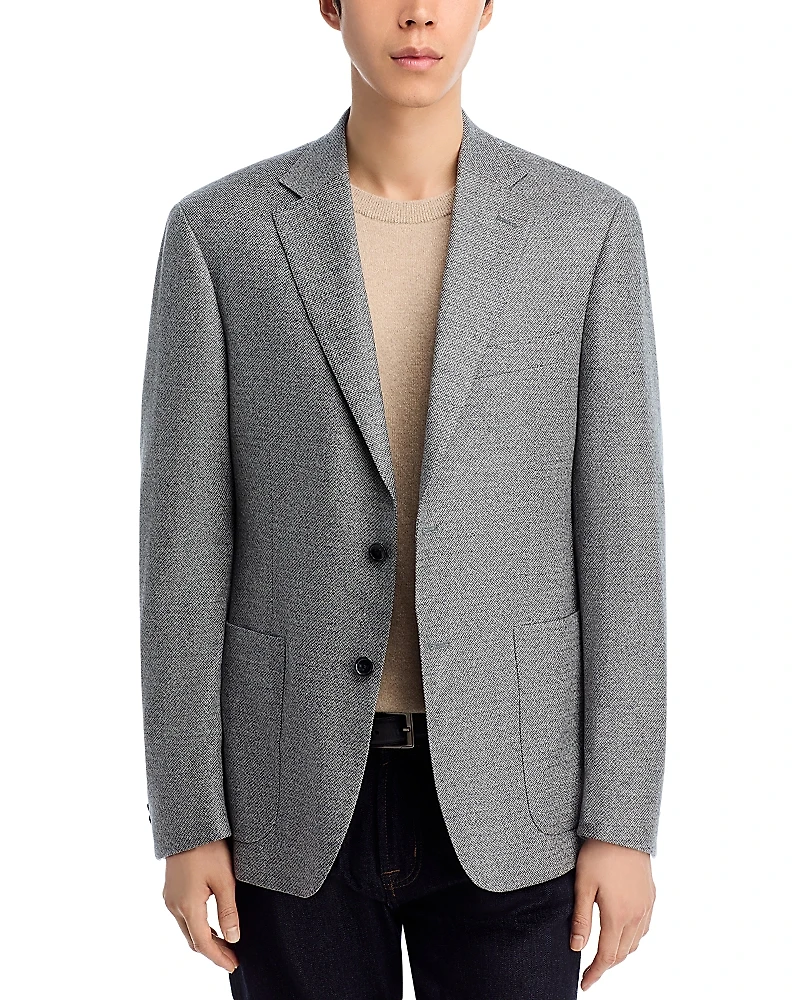The Men's Store at Bloomingdale's Loro Piana Fabric Melange Solid Unstructured Regular Fit Sport Coat - Exclusive