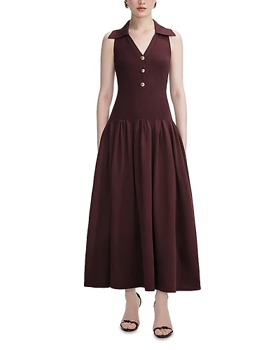 Self-Portrait Ribbed Midi Dress