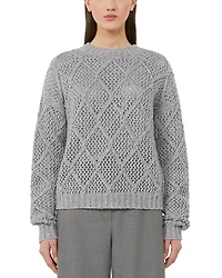 Max Mara Studio Ellade Diamond Knit Sequin Sweater