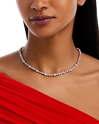 18K White Gold Diamond Marquesa Collar Necklace, 18"