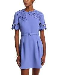Leo Lin Aurelie Applique Mini Dress