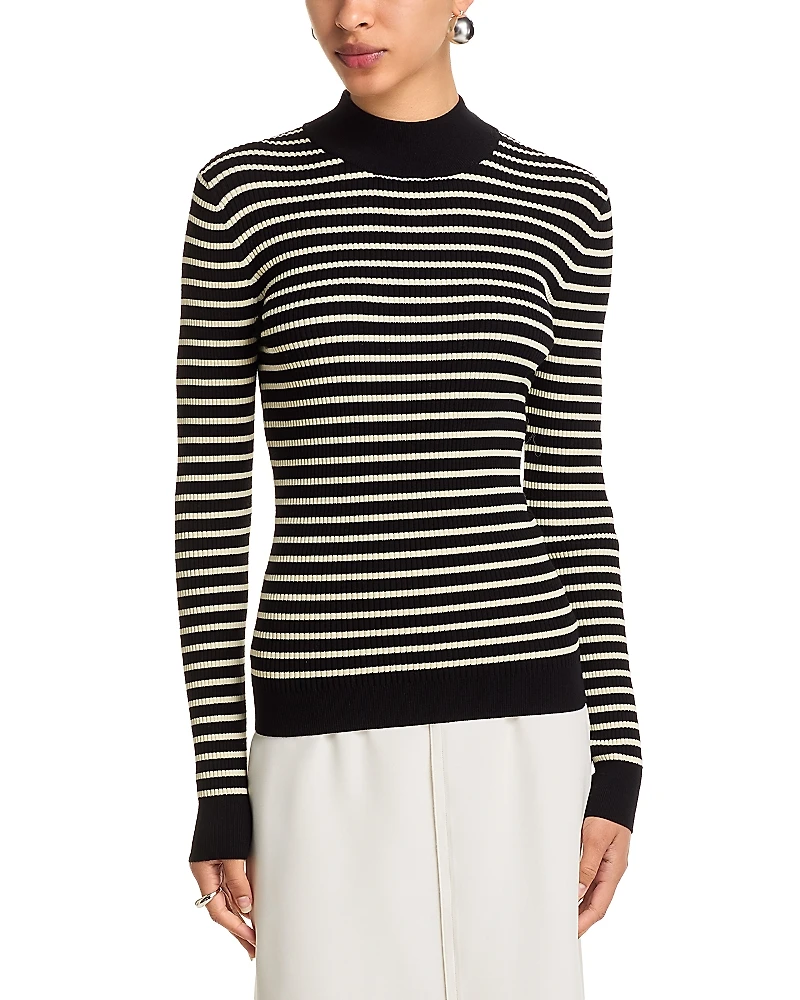 Essentiel Antwerp Ifrancis Striped Turtleneck Pullover Sweater