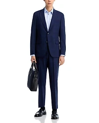 Boss H-Huge Tonal Plaid Stretch Wool Slim Fit Suit