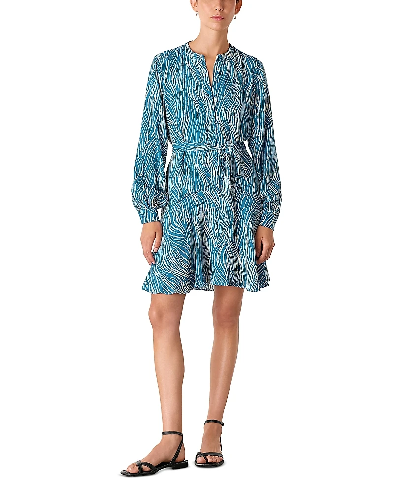 Whistles Zebra Flippy Mini Dress