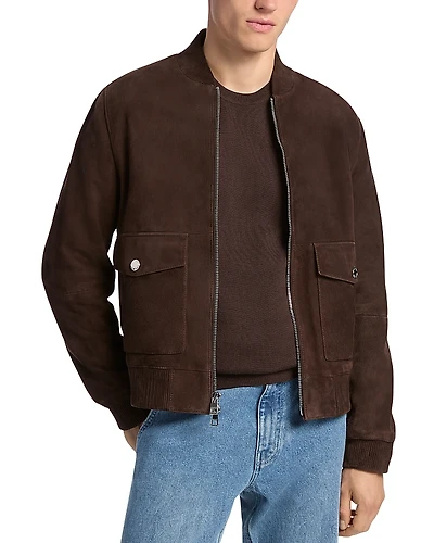 Michael Kors Suede Bomber Jacket