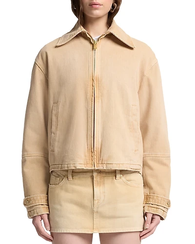 7 For All Mankind Denim Workwear Cropped Jacket