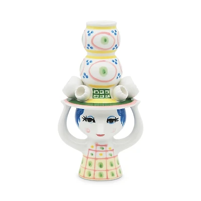 Rosendahl Lady With Hat Candle Holder, Pink