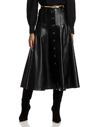 Cinq a Sept Faux Leather Veena Skirt