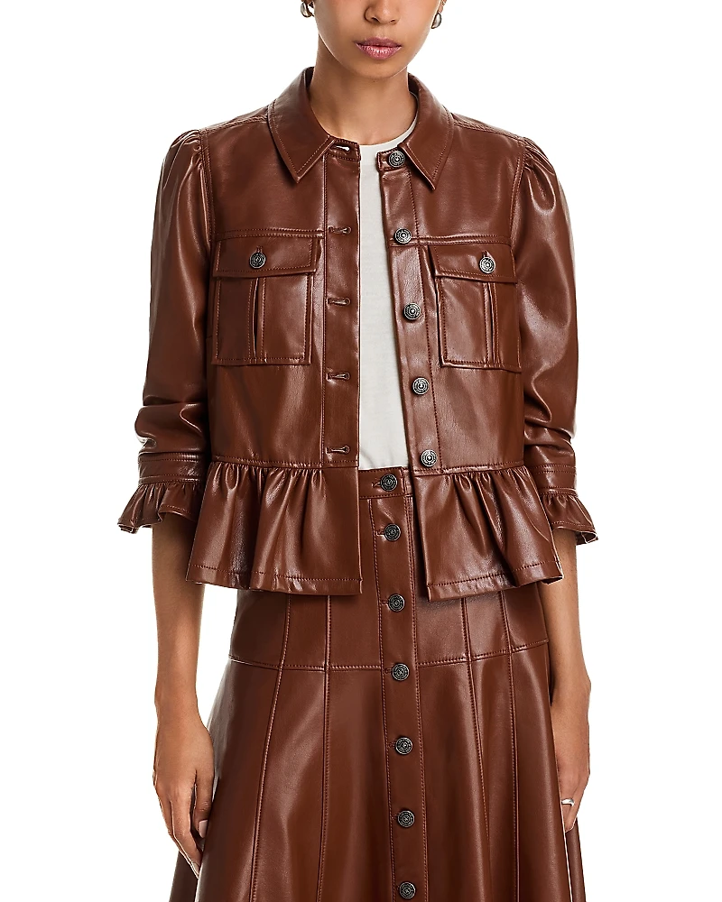 Cinq a Sept Lite Faux Leather Delanie Jacket