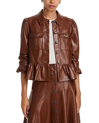 Cinq a Sept Lite Faux Leather Delanie Jacket