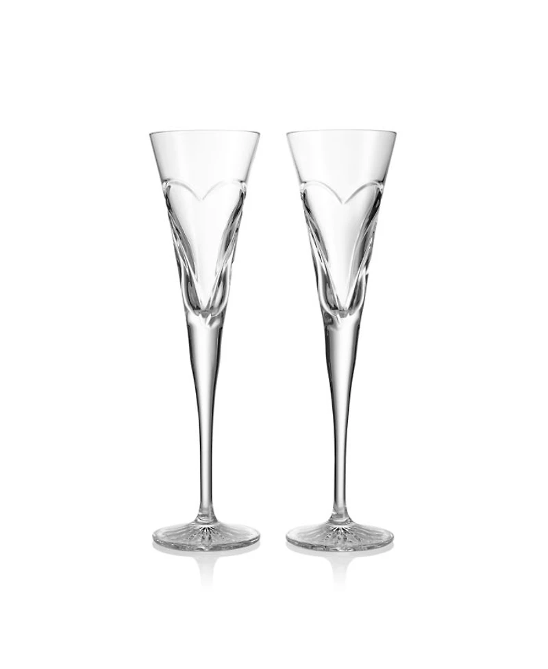 Wishes "Love & Romance" Toasting Flutes, Set of 2
