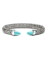 John Hardy Sterling Silver Turquoise Spear 50 Flex Cuff