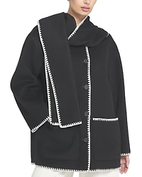 Elle Collection Detachable Scarf Coat