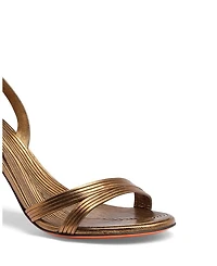 Women's Leather Mid-heel Sandal