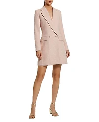 Mac Duggal Boucle Long Sleeve Blazer Mini Dress