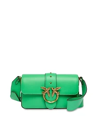 Pinko Love One Mini Slouch Leather Crossbody Bag