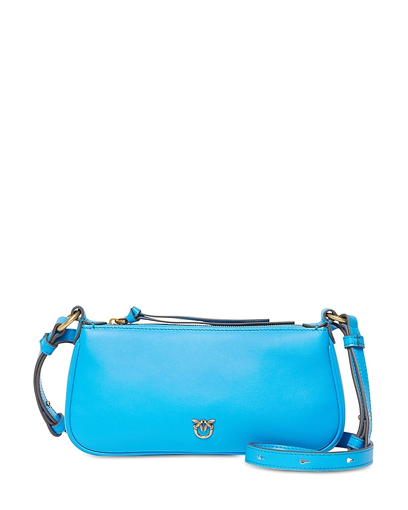 Pinko Leather Half Moon Baguette Shoulder Bag