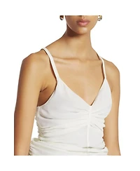 Ruffled Tank Top Silk Georgette