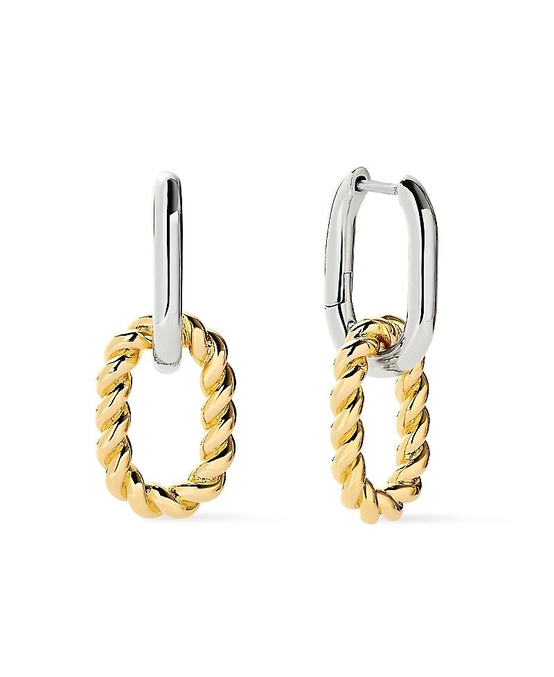 Ana Luisa Gold Ash Double Mini Drop Earrings