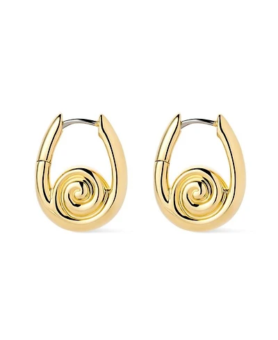 Gold Ariel Hoops Statement Earrings
