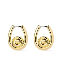 Gold Ariel Hoops Statement Earrings