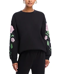 Aqua x Angelica Hicks Rose Graphic Sweatshirt - Exclusive