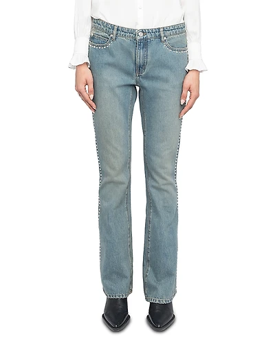 Zadig & Voltaire Eclip Denim High Rise Stud Trim