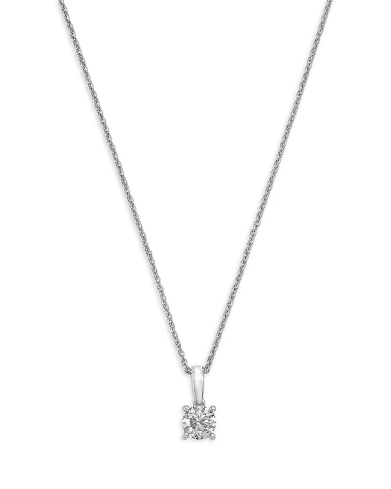Bloomingdale's Fine Collection Certified Diamond Colorless Solitaire Pendant Necklace