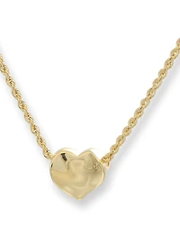 Bloomingdale's Fine Collection Wavy Heart Rope Link Slider Pendant Necklace