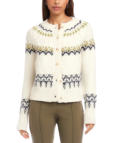 Fifteen Twenty Astrid Fair Isle Cardigan Sweater