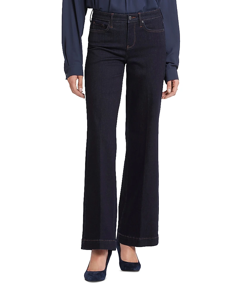 Nydj Teresa Mid Rise Wide Leg Jeans