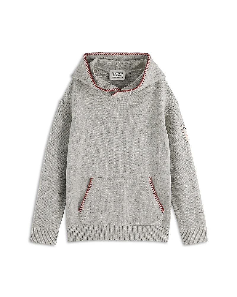 Scotch & Soda Boys' Relaxed Fit Embroidered Hoodie - Big Kid
