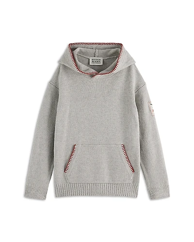 Scotch & Soda Boys' Relaxed Fit Embroidered Hoodie - Big Kid