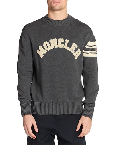 Moncler Tufted Chenille Logo Sweater