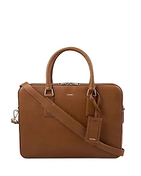 Sandro Large Grained Leather Briefcase