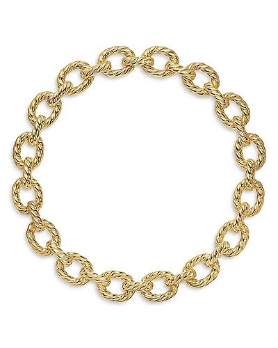 David Yurman Sculpted Cable Oval Link Necklace