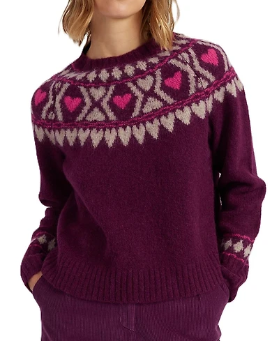 Chinti & Parker Women's Wool Blend Heart Fair Isle Sweater