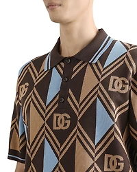 Dolce & Gabbana Short Sleeve Printed Polo Shirt