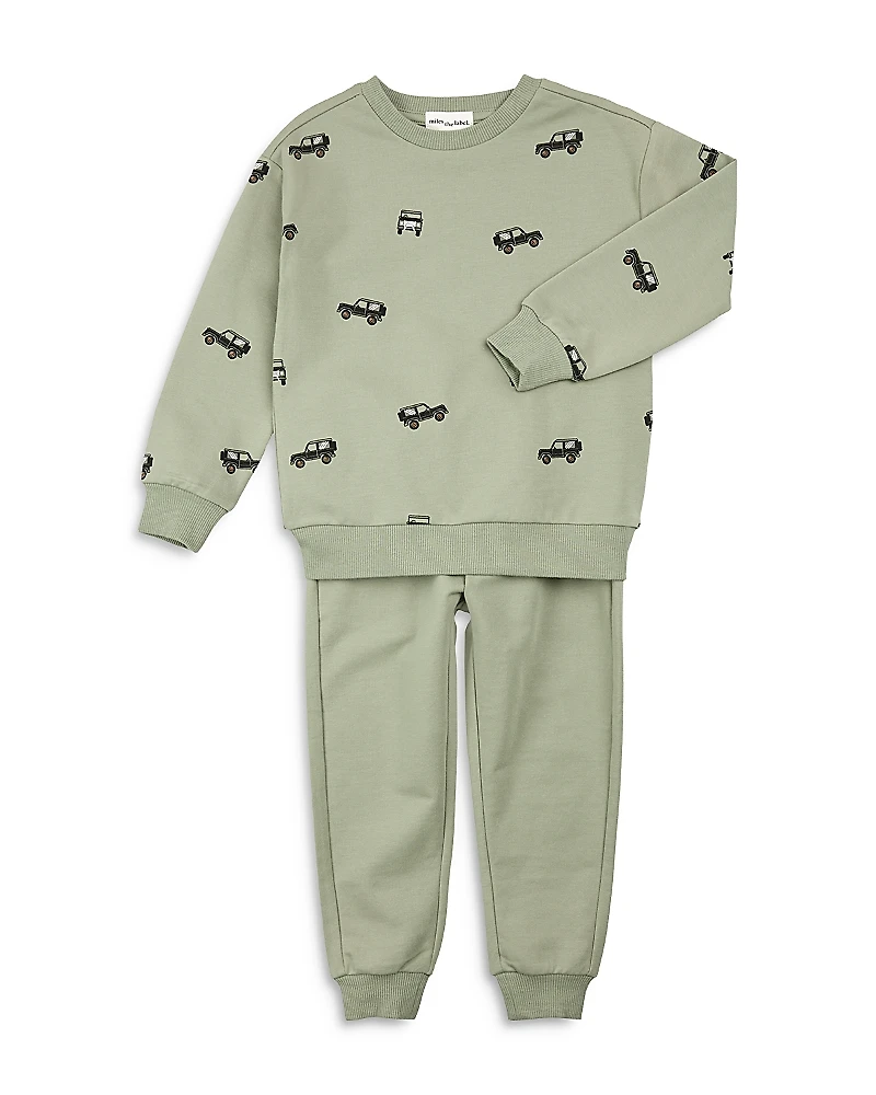 Miles The Label Boys' Truck Sweatshirt & Sweatpants Set - Little Kid