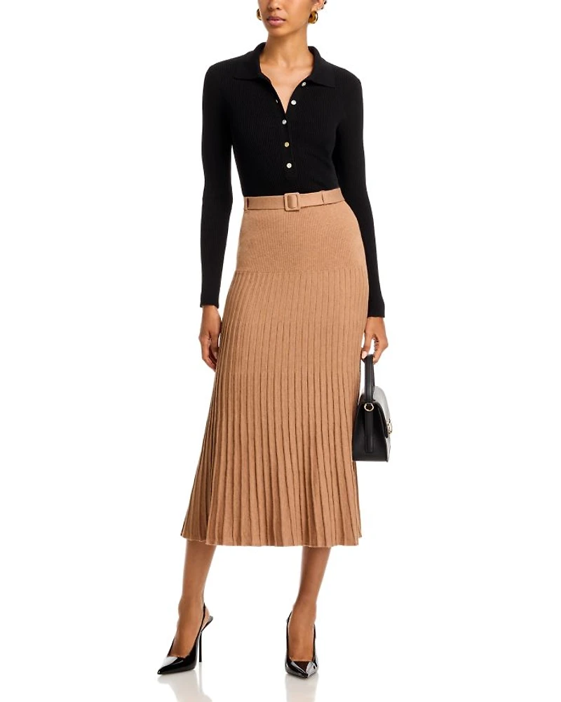 Rory Pleated Midi Skirt