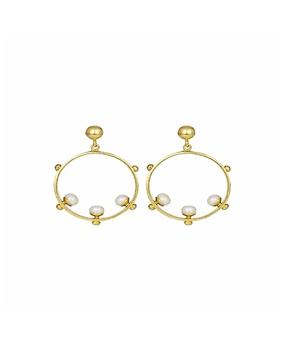 Ottoman Hands Aristea Bead Hoop Earrings