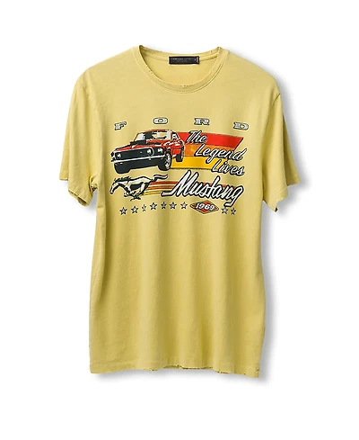 Junk Food Clothing Unisex Mustang The Legend Lives Vintage-like Tee