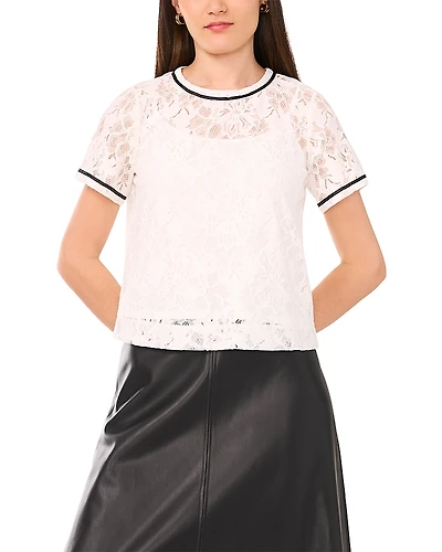 Vince Camuto Crewneck Short Sleeve Top