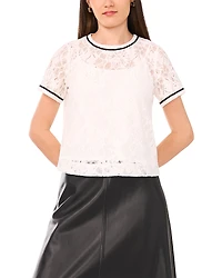 Vince Camuto Crewneck Short Sleeve Top