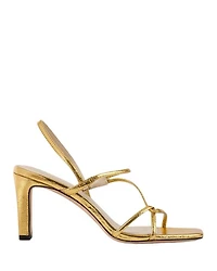 Women's Faye Metallic Square Toe Strappy Slingback Sandals