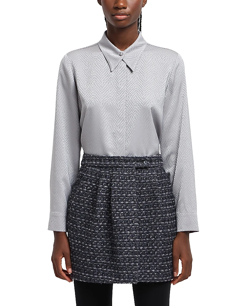 Emporio Armani Chevron Print Shirt