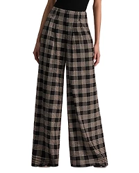 Alice and Olivia Eloise Plaid Wide Leg Pants
