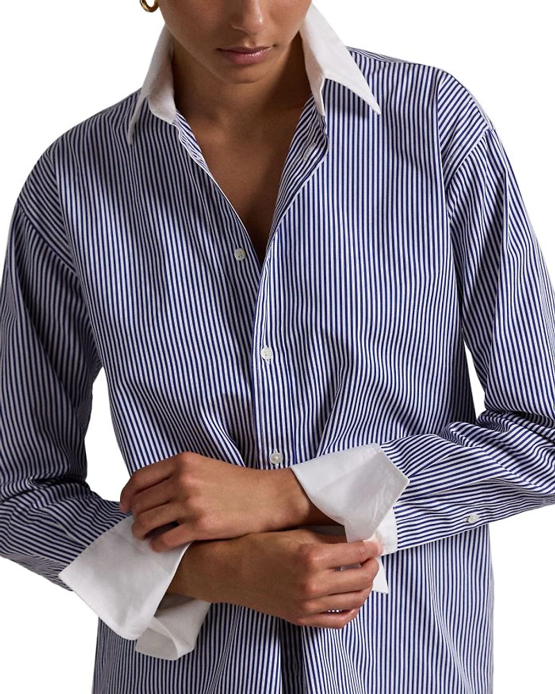 Relaxed Fit Two-Tone Striped Shirt