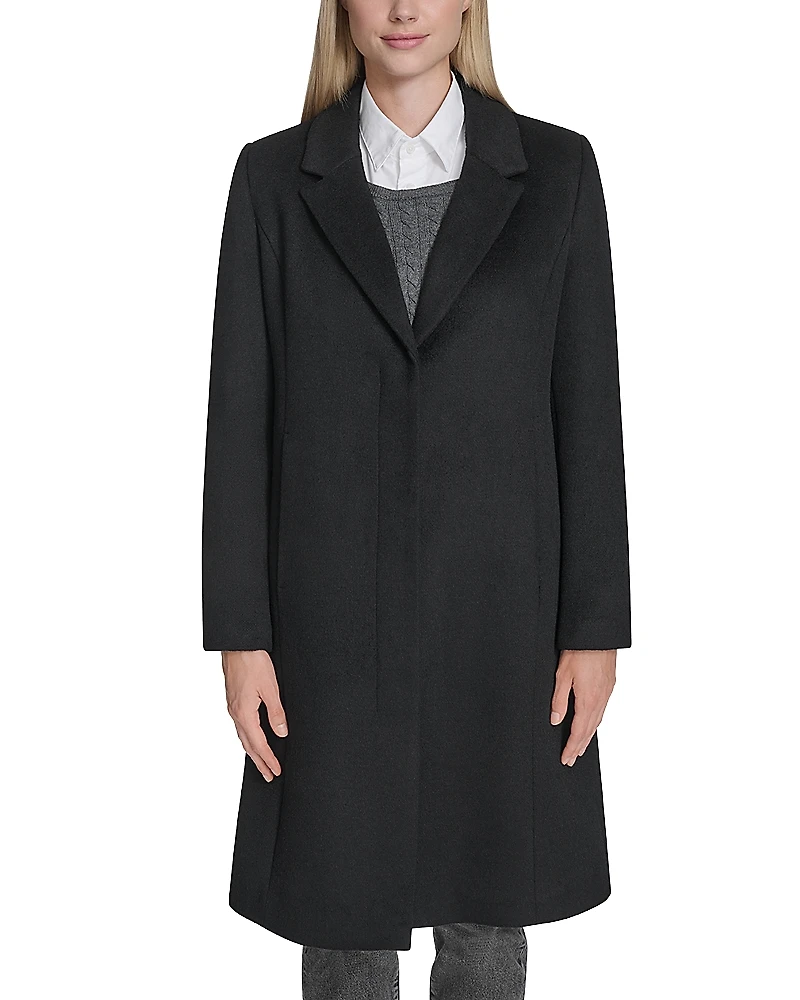 Cole Haan Single Breasted Notch Collar Coat
